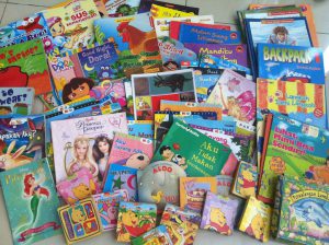 a picture of books for Rainbow Reading Gardens