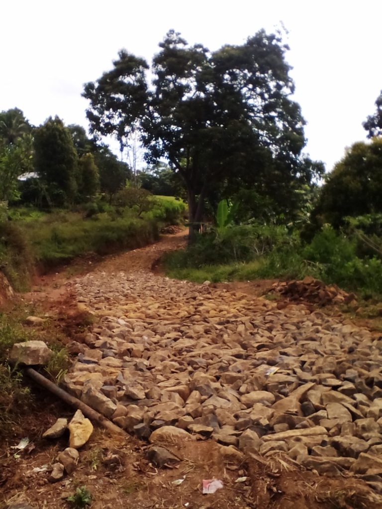 The road access to a school in Mbeliling Sub-district