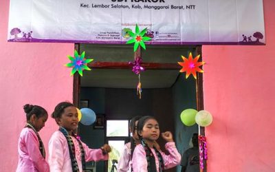 Inaugurating the 54th Library at SDI Kakor, West Manggarai, NTT