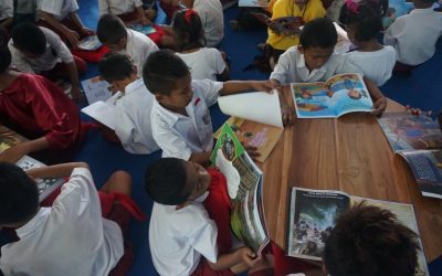 Inauguration of the 89th Rainbow Reading Gardens Library at SDI Nangapanda 2, Ende, Flores, NTT