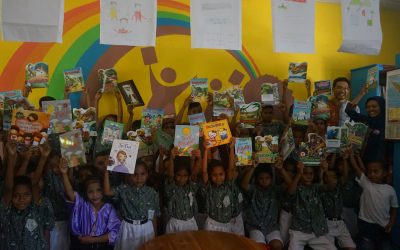 Inauguration of the 90th Rainbow Reading Gardens Library at SDI Puupau, Ende, NTT