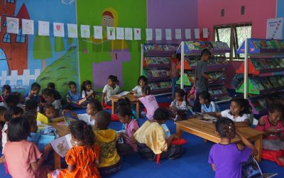 Inauguration of the 92nd Rainbow Reading Gardens Library at SDK Kombandaru, Ende, NTT