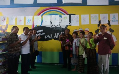 Inauguration of the 100th Rainbow Reading Gardens Library at SDK Nangapanda 1, Ende, NTT