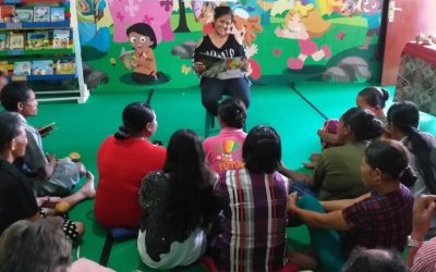 Pelatihan Membaca Lantang Untuk Orangtua Di Sekolah Mitra Taman Bacaan Pelangi