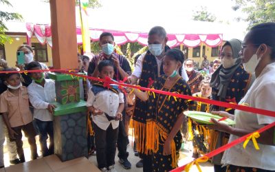 PERESMIAN PERPUSTAKAAN RAMAH ANAK TAMAN BACAAN PELANGI KE-145 DI SDK TOWAKLAING, NAGEKEO, NTT