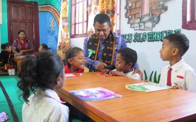 PERESMIAN PERPUSTAKAAN RAMAH ANAK TAMAN BACAAN PELANGI KE-155 di SD KATOLIK SOLO