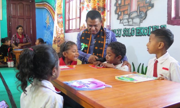 PERESMIAN PERPUSTAKAAN RAMAH ANAK TAMAN BACAAN PELANGI KE-155 di SD KATOLIK SOLO